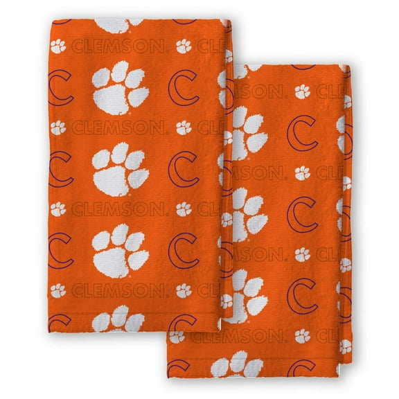 Pegasus Clemson Tigers 2-Pack Repeat Logo Dish Towel Set