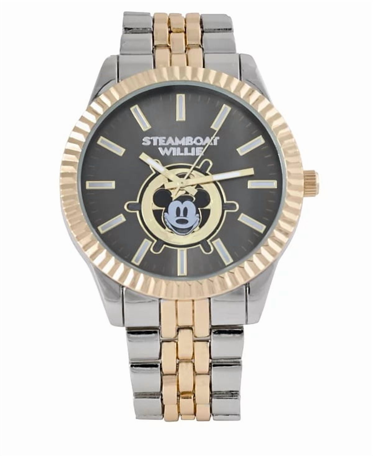 Disney Parks Mickey Mouse Two-Tone Hands Wrist Large Metal Watch