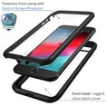 thumbnail image 2 of iPhone SE 2020 Case, iPhone 7 Case, iPhone 8 Cases, [Built-in Screen Protector] Seacosmo Full Body Clear Bumper Case Rugged Shockproof Protective Case Cover for iPhone 7/8 / SE, Black, 2 of 7