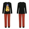 thumbnail image 5 of GYRATEDREAM Halloween Family Matching Pajamas Pumpkin Print Long Sleeve Top Striped Pants Trousers Sleepwear, 5 of 11