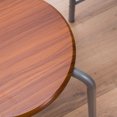 thumbnail image 5 of Hassch 3PCS Dining Table Set, Modern Kitchen Table and 2 Chairs with Built-in Storage Shelf for Small Space, Brwon, 5 of 7