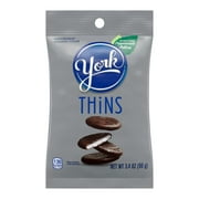 York Thins Dark Chocolate Peppermint Patties Candy, Bag 3.4 oz