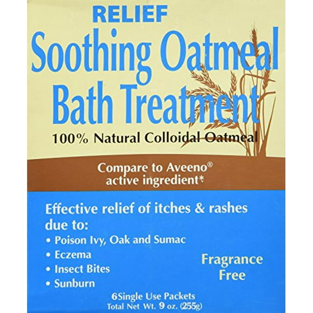 Relief Md Soothing Colloidal Oatmeal Bath Treatment 6 Single Use