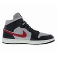 thumbnail image 2 of Nike Air Jordan 1 Mid Womens Shoes Size 12, Color: Black/Gym Red/College Grey, 2 of 5