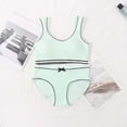 thumbnail image 2 of Wuxian Little Girls Bras Matching Girls Underwear Set Crop Cami Training Bras For Girls With Fashionable Girls Panties Brassiere,Mint Green, 2 of 4