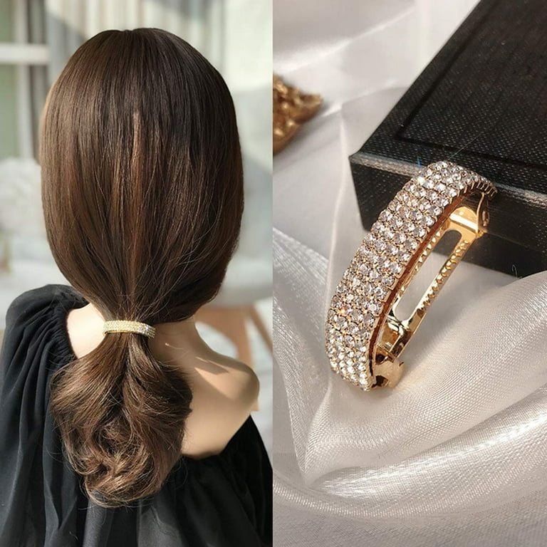 2Pcs Wedding Pearl Diamond Bow Hair Clips Barrettes Accessories for Women  Girls