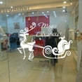 thumbnail image 3 of Christmas Wall Sticker Removable Elk Sled Wall Decal Window Sticker for Home, 3 of 7