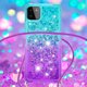 thumbnail image 4 of Funda para Samsung Galaxy A22 5G Brillantina Líquida Divertida Reluciente y con Cristales en Movimiento Cuerpo Cruzado con Cordón Ajustable, 4 of 5