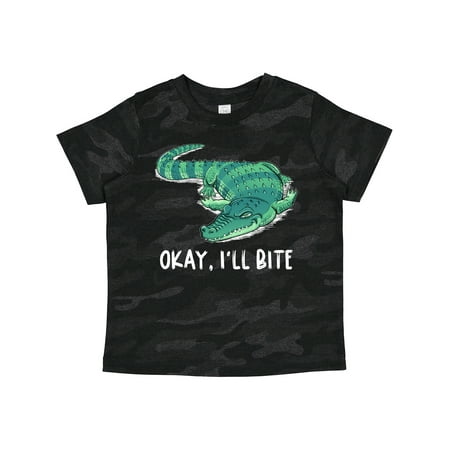 

Inktastic Okay I ll Bite Green Alligator Design Gift Toddler Boy or Toddler Girl T-Shirt