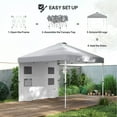 thumbnail image 4 of Outsunny 10' x 10' Pop Up Canopy Tent with Sidewall, UPF50+, Light Grey, 4 of 10