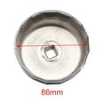 thumbnail image 3 of Unique Bargains 86mm 16 Flutes Silver Tone Metal Car Oil Filter Cap Wrench Socket Remover Tool, 3 of 3