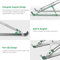 thumbnail image 4 of Support pour Ordinateur Portable, Réglable en Aluminium avec Aimant, Support Pliable Portable pour Bureau Compatible avec Tous les Ordinateurs Portables de 10 à 15,6 Pouces (Argent), 4 of 8