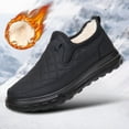thumbnail image 5 of Fuzzy Winter Ankle Boots for Men Quilted Waterptoof Slip on Non Slip Snow Booties Comfy Loafers Walking Shoes, 5 of 7