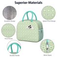 thumbnail image 4 of Lunch Bag Lunch Box for Women Reusable Insulated Lunch Cooler Bags,Large Capacity for Work Travel Picnic,Water-Resistant Green Geometry Lunch Tote Bag Gifts for Woman Mom Greenish-blue, 4 of 6