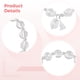 thumbnail image 3 of Pulsera de cristal de cuarzo transparente natural, elegante pulsera de cristal con dije de plata esterlina para mujer, diseño elástico ajustable, circunferencia de 7,1, 3 of 5