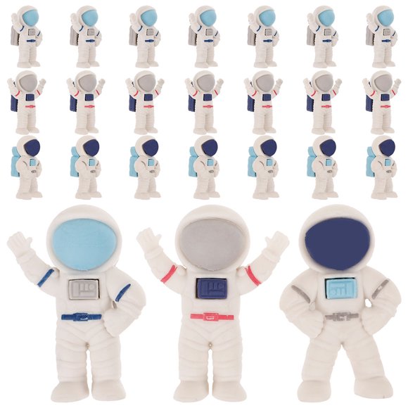BRIGHTFUFU 24 Uds. Mini borradores de dibujos animados, borradores en miniatura para estudiantes, borradores multifunción, borradores de astronauta (estilo mixto)
