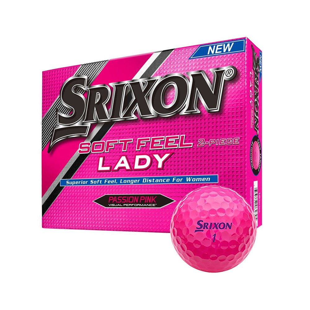Srixon Soft Feel Lady Golf Balls, Pink, 12 Pack