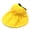 yellow, variant on Summer New Ladies Solid Color Sun Hat Can Be Curled And Folded, Portable Shaded Cap Vinyl Base Sunscreen