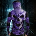 thumbnail image 6 of Mens Sun Protection Fishing Hoodie with Face Cover Long Sleeve 3d Skull Breathable Slim Fit Sun Shirts for Athletic Running Gym Workout, 6 of 7