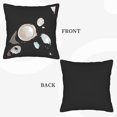 thumbnail image 6 of Set of 2 18x18in Throw Pillow Covers - Modern Abstract Design with Colorful Circular Motif on Black Perfect for Couch Bed Car, 6 of 8