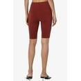 thumbnail image 3 of Women's PLUS Basic Stretch Cotton Span High Waist Above Knee Bermuda Short Leggings, 3 of 7