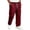 Wine, variant on Men's and Big Men's Baggy Sweatpants Open Bottom Cotton Blend Joggers Drawstring Elastic Waist Athletic Workout Casual Cargo Pants