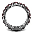 thumbnail image 3 of Luxe Jewelry Designs Women's Light Black Ion Plated Stainless Steel Ring with Siam Crystals, Size 8, 3 of 4