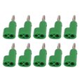 thumbnail image 2 of Conector banana, 10 piezas/juego, 4 mm, sin soldadura, con tornillo abierto, conector banana, diseño de primera clase, 2 of 9