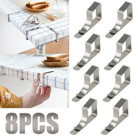 

8pcs Stainless Steel Table Cloth Clip Wedding Promenade Table Cover Holder Round Tablecloth Stable Clips