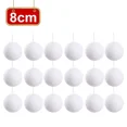 thumbnail image 3 of 40/6 bolas de espuma navideñas, bolas de nieve blancas artificiales, guirnalda de árbol de Navidad, colgante para decoración de bodas y fiestas, 3 of 5
