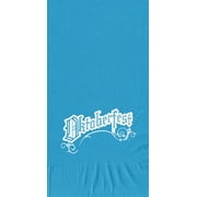 25 Turquoise Oktoberfest Dinner Hand Towels Paper Napkins with a White Color Oktoberfest Logo