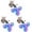 Blue 3PCS, variant on Border Pet Cat Toy Colored Bell Colorful S Plastic Small Ring Sound Cat and Dog Toy, 3.7x3.7x3.7 cm, Blue 1PCS