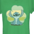 thumbnail image 2 of Junior's Lilo & Stitch Retro Shamrock Pride Graphic Tee Kelly Green X Large, 2 of 3