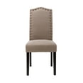 thumbnail image 5 of High Back Fabric Upholstered Dining Chairs with Nailhead Trim, Gray, Set of 2, 5 of 9