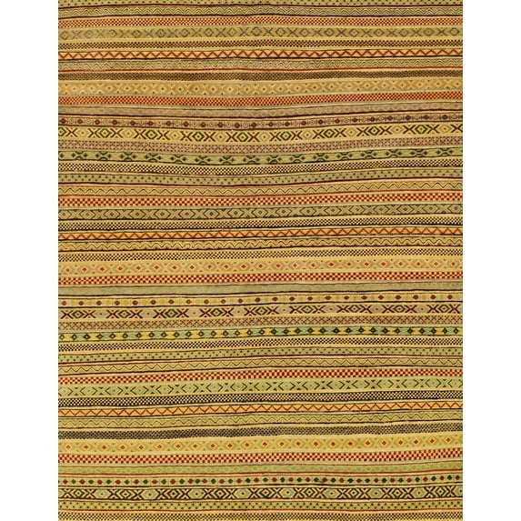 Ahgly Company Machine Washable Indoor Rectangle Abstract Bee Yellow Area Rugs, 2' x 5'