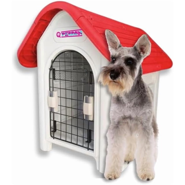 Casa Para Perro Q Perron Raza Chica Con Puerta Color Rojo