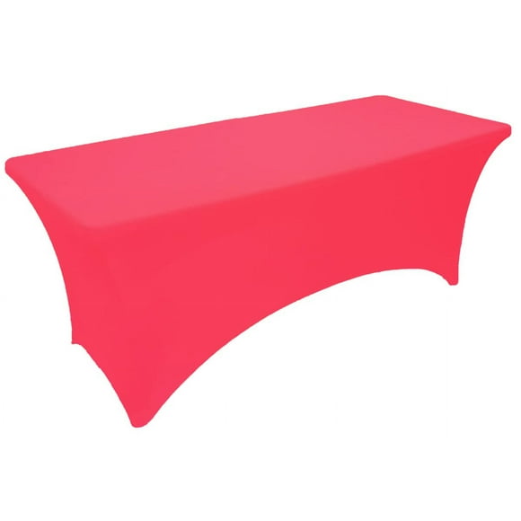 Gowinex Mantel Elástico De Spandex Fucsia De 8 Pies Para Mesa Plegable Rectangular