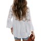 thumbnail image 5 of Sonducket Suéter de verano Top de encaje Casual Camisa de manga larga Estilo de moda Cuello en V Ropa de vestir de gasa para exteriores Diario Prendas para la parte del cuerpo Blanco S Sonducket AP015656-06, 5 of 6