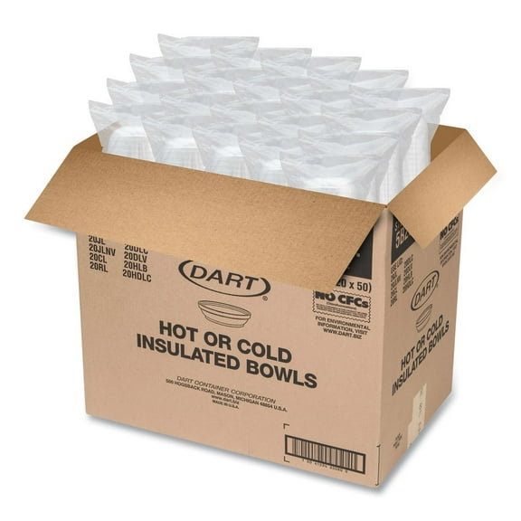 Dart 5B20 5 oz. Insulated Foam Bowls - White (1000/Carton)