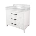 thumbnail image 3 of Kensington 36" Bathroom Vanity with White Cabinet and Engineered Marble Countertop, 3 of 6