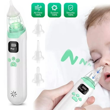 Haokaini Nasal Aspirator for Baby,Baby Nose Sucker, Electric Nose Aspirator for Toddler, with 3 Silicone Tips, 3 Suction Level, and Music and Soothing Function