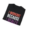 thumbnail image 4 of Funny Workout Really Like Chocolate Graphic Exercise Gym Rat, 4 of 7