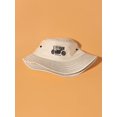 thumbnail image 3 of Zaful For Women Motorcycle Graphic Print Bucket Hat Beige, 3 of 4