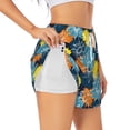 thumbnail image 3 of Lsque Sunflowers Printed Women's Running Shorts with Liner Pockets,Elastic Quick Dry Workout Athletic Gym Yoga Shorts,Womens High Waist Shorts-Large, 3 of 9
