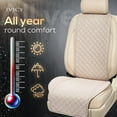 thumbnail image 4 of IVICY Faux Linen Front Car Seat Cover – Durable, Non-Slip Seat Protector for Cars – 1 Unit, Beige, 4 of 8