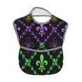 thumbnail image 2 of Bingfone Mess-Proof Baby Bib - Waterproof Bib For Baby Boy Or Girl With Food Catcher Pocket, Unisex-Mardi Gra Geometric, 2 of 8