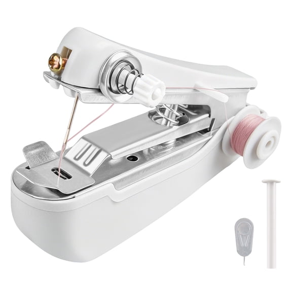Mini Manual Handheld Sewing Machine, Cordless Handheld Portable Mending Machine for Sewing Repairs, Quick Portable Handheld Sewing Machine