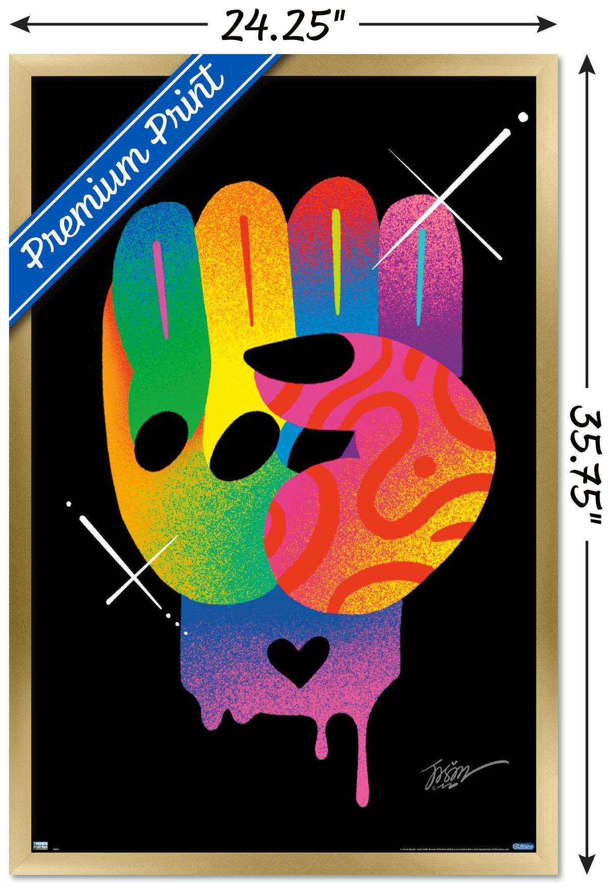 Jason Naylor - Fist of Color Wall Poster, 22.375" x 34", Framed
