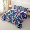 thumbnail image 3 of Erosebridal Colorful Dinosaur Twin Quilt Set,Cartoon Dino Cute Rainbow Twin Coverlet Set For Boys Girls,2 Pieces, 3 of 7