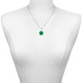 thumbnail image 2 of Delight Jewelry Silver-tone Small Green Enamel Disc - Silvertone Class of 2026 Delicate Bar Necklace, 18.75", 2 of 4